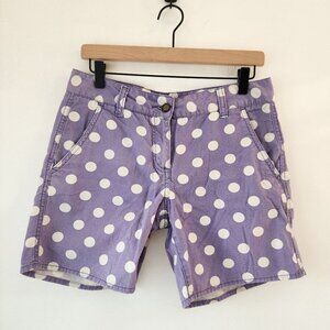 Boden Purple Polka Dots Jeans 100% Cotton Modest Length Women's 4L